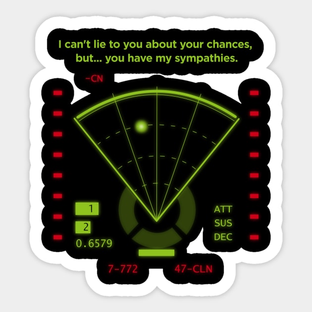 Alien Motion Tracker I Cant Lie About Your Chances Sticker by SimonBreeze